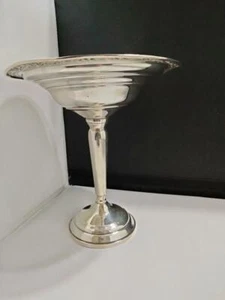 REMER Sterling Weighted Pedestal Compote Dish 7" tall - Picture 1 of 7