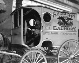 American Laundry Co Antique Truck 1900s 8x10 Reprint Of Old Photo - Bild 1 von 1