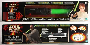 STAR WARS EPISODE I QUI GON JINN ELEKTRONISCHES LICHTSCHWERT HASBRO 1999 NEU IN VERPACKUNG! - Bild 1 von 12