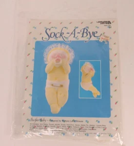 Sock-A-Bye Pacifier Baby Craft Sewing Pattern & Kit #703 Leisure Arts 1983 - Picture 1 of 3