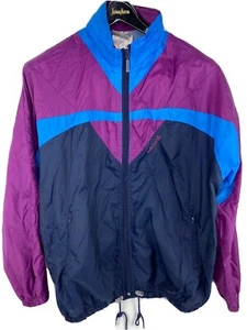 Vintage 1990s Adidas Track Jacket Windbreaker Men’s Medium Blue Purple Hip Hop - Picture 1 of 10