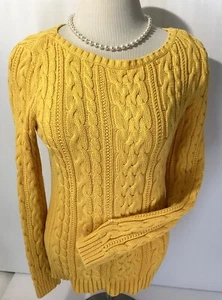 Suéter para mujer Lauren Ralph Lauren talla M color amarillo tejido mangas largas - Imagen 1 de 10