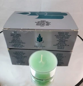 Partylite Vintage Honeydew Mint Teelicht Kerzen in transparenten Tassen - 12er Pack V - Bild 1 von 4