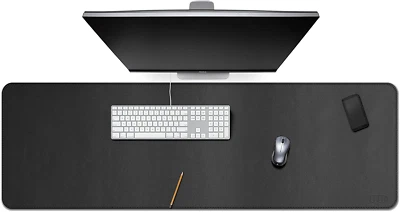 Sottomano Da Scrivania in Pelle - 140X40Cm - Tappetino Da Scrivania in Pelle PU  - Immagine 1 di 4