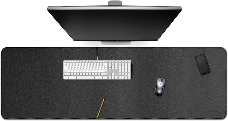 Sottomano Da Scrivania in Pelle - 140X40Cm - Tappetino Da Scrivania in Pelle PU  - Immagine 1 di 4