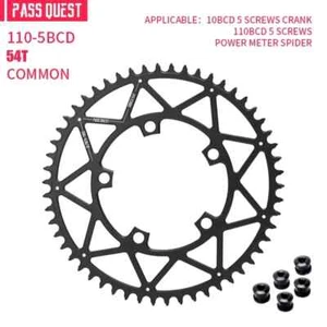 110BCD Chainring Road Bike Plates 36T-58T Narrow Wide Monoplate Sprocket 5 Bolt - Picture 1 of 48