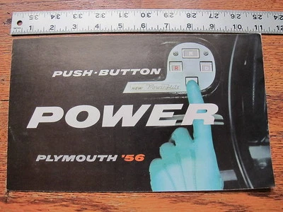 Folleto publicitario Plymouth Belvedere 1956 pulsador Power Flite distribuidores Foto 1 de 4