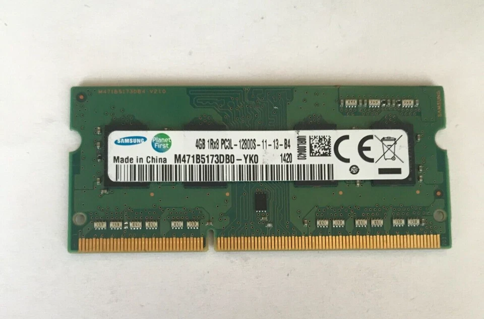 Samsung 4 GB SO-DIMM 1600 MHz PC3-12800 DDR3 Laptop Memory M471B5173DB0-YK0 - Image 1 of 1