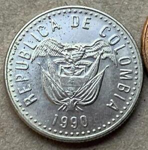 New Listing1990 Colombia 10 Pesos Coin AU #K2326