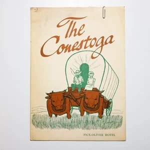 Vintage The Conestoga Restaurant Menu Pick Oliver Hotel South Bend Indiana 1961 - Bild 1 von 5