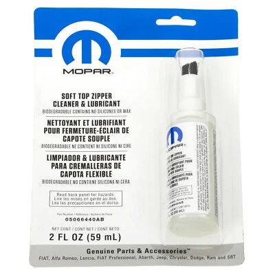 Jeep Wrangler 1987-2017 techo blando limpiador lubricante cremallera MOPAR GENUINO OEM NUEVO Foto 1 de 2