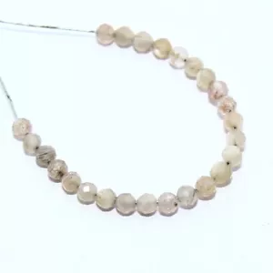 Piedra lunar facetada cuentas redondas briolette natural piedras preciosas sueltas para hacer joyas - Imagen 1 de 5