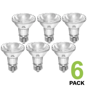 6 Pack LED 39W 120V 500 Lumen PAR20 Medium E26 Dimmable Flood 2800K Warm White - Picture 1 of 13