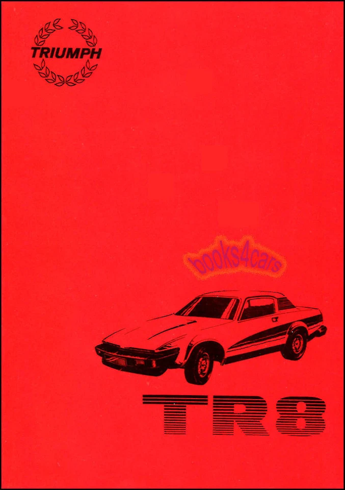 LIBRO DE REPARACIÓN DE SERVICIO MANUAL TR8 TRIUMPH SHOP TR 8 TR7 V8 3500 Foto 1 de 1