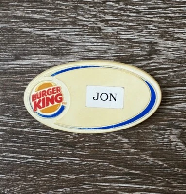 Vintage Metal Burger King Ashtray And Employee Name Tag Badge - Image 1 of 2