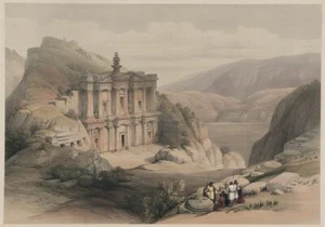 8" x 10" 1839 El Deir Petra /David Roberts. - Foto 1 di 1