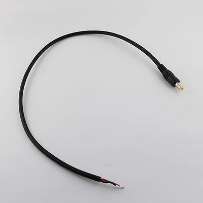 CCTV DC Power Plug Jack Connector 5.5mm x 2.1mm Male with Cord Cable 18AWG 1.5ft - Image 1 of 4
