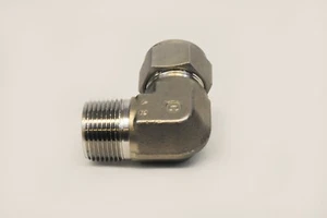 Swagelok SS-1210-2-8 Stainless Steel Male Elbow 3/4" OD x 1/2" Male NPT - Picture 1 of 3