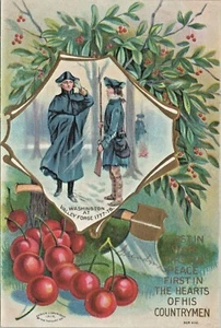c1909 Washington in Valley Forge ~ patriotische MW Taggart geprägte Postkarte - Bild 1 von 2