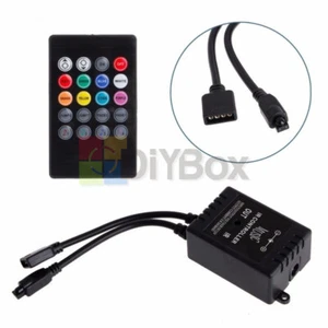 4X 9 SMD LED RGB LED Strip Lights Music Wireless Remote Control For Car Interior - Picture 1 of 31