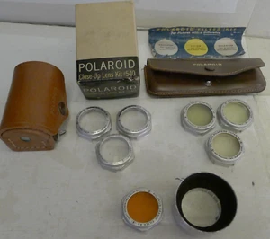 Polaroid Lens Shade No 545 31.5mm Metal With 4 Filters & 3 Close-Up Lenses -Vtg - Picture 1 of 17