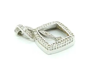 Estate Sale 14k White Gold Diamond Pendant 1/4 CTW Round Vintage Style - Picture 1 of 4