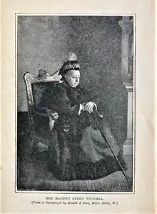 Queen Victoria Original Antique Print 1903 from a book by W J Wintle - Picture 1 of 3