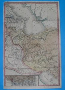 1846 NICE ORIGINAL MAP PERSIA IRAN IRAQ ARMENIA GEORGIA TEHRAN KURDISTAN YEREVAN - Picture 1 of 12