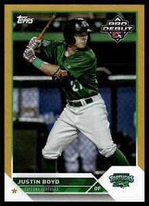2023 Topps PRO DEBUT JUSTIN BOYD GOLD FOIL 44/50 PD-9 - Picture 1 of 2