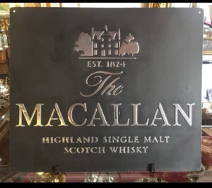 Insegna in metallo fuso stile vintage Macallan - targa arte da parete garage fatta a mano - Foto 1 di 3