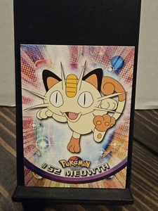 Meowth #52 2000 Topps Pokemon Serie TV Animazione Logo Nero Non Holo - Foto 1 di 2