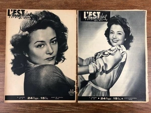 2x Revues L'EST MAGAZINE (Lorraine Nancy) Année 1948 & 1949  Cov. JOSETTE DAYDE - Picture 1 of 1