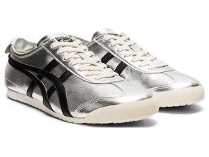 Onitsuka Tiger MEXICO 66 PURE SILVER/BLACKUnisex Size 1183B566.020  New with Box - Picture 1 of 9