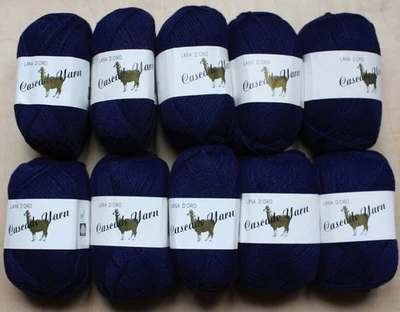 Hilo Cascade Alpaca Lana D'Oro 10 Madejas Nuevo 216 Azul Marino Foto 1 de 4