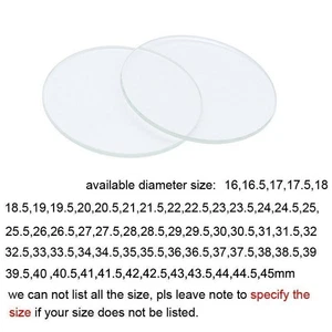 2x Clear Lens 16-45mm Watch Part Dual Dome Crystal Convex Watch Dial Glass - Picture 1 of 9