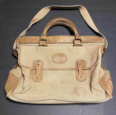 Bolso Marley Hodgson Ghurka No. Mensajero de hombro 17 The Satchel caqui y cuero Foto 1 de 4