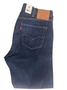 Men’s LEVI  Selvedge Slim Taper Jeans - Dark Wash - Size 35X34 - Picture 1 of 10