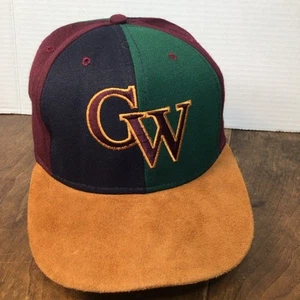 Berretto vintage George Washington University scamosciato billed - Foto 1 di 12