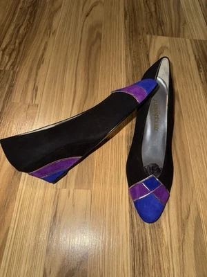 Antigo Sapato Oxford California Magdesians Preto Rosa Roxo Tamanho 11 M Excelente Estado Usado - Imagem 1 de 4