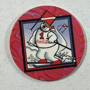 Coca Cola POG #5 - Polar Bear - Coke Caps 1995 POGs - Collect-a-Card Advertising - Picture 1 of 2