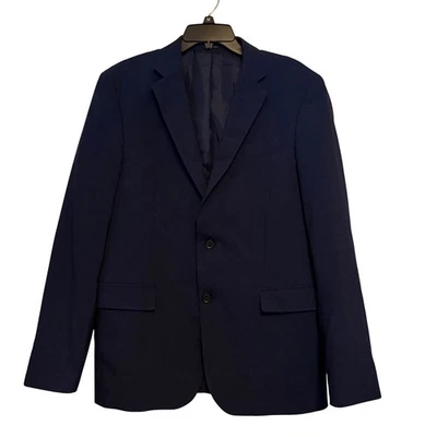 Men's Navy Blue JF J. Ferrar Slim Fit Two Button Blazer Jacket Classic Academia - Image 1 of 4