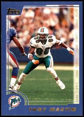 Tony Martin 2000 Topps #49 Miami Dolphins NFL READ FREE SHIPPING AutographDen - Image 1 of 2