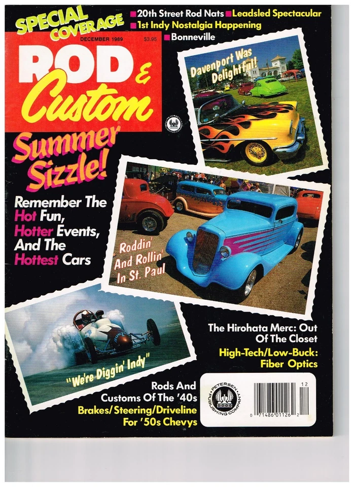 ROD & CUSTOM-DECEMBER 1989-BPNNEVILLE 1989-L.A STREET IN THE 40-GOODTIME AT INDY - Image 1 of 1