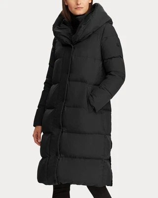 Lauren Ralph Lauren LRL женщин черный большой воротник вниз пальто размер маленький - Изображение 1 из 4