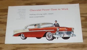 Brochure vendita elettrica Chevrolet 1956 originale 56 freni sterzo finestrini sedili - Foto 1 di 2