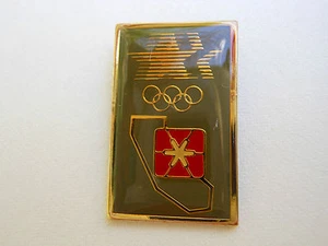 Olympic PIN PACIFIC BELL Vtg. '84 "Pac Bel" Logo in California w/ Stars & Rings - Picture 1 of 2