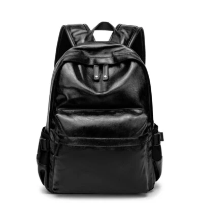 Men's Fashion Trend Leather Backpack Travel Bag Student Backpack Computer Bag - Imagem 1 de 4
