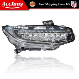 Right Headlight Fit For Honda Civic 2016-2019 Passenger Side LED Clear Lens RH - Picture 1 of 13