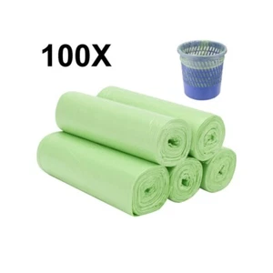 100 Pcs Biodegradable Bin Bags 15L Heavy Duty Food Waste Bags Compostable Caddy - Picture 1 of 12