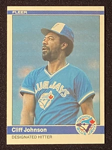 Tarjeta de béisbol Cliff Johnson 1984 MLB Toronto Blue Jays DH Fleer #159 - Imagen 1 de 2